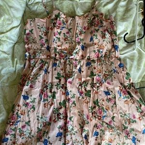 SHEIN 3X vintagelike cottagecore pink floral dress